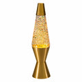 14.5” LAVA® Lamp Rainbow Glitter – rainbow glitter, clear liquid, gold base and cap